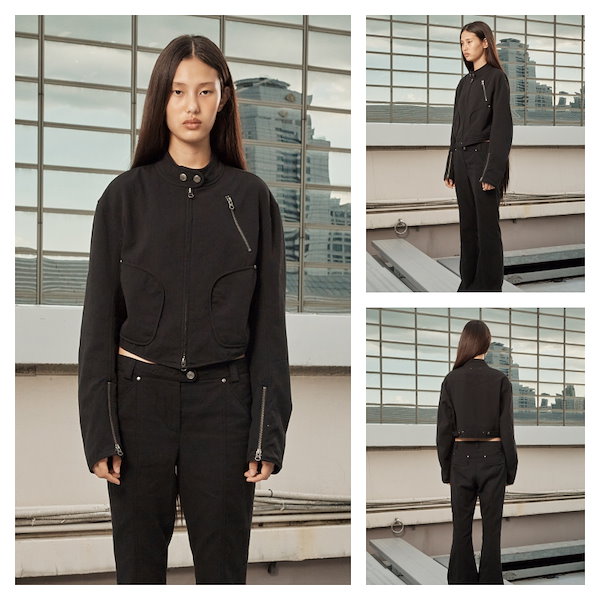 ジャケット・アウター Open YY Black Biker Jacket YONGHS Women's Open Front Casual PU Leather Cropped Jacket