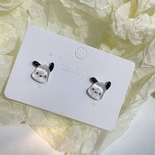 mn様 アイスクォーツ 銀杏カービング フープピアス カービング