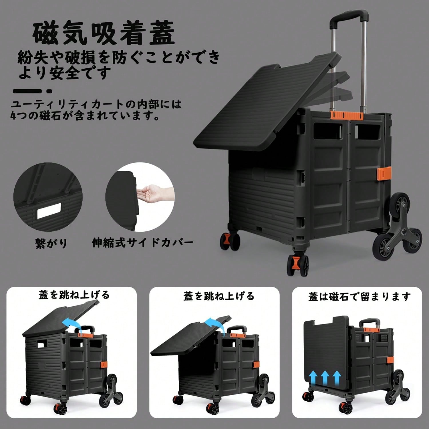 新しい-ur×SELORSS BY10C キャリーカート折り畳み式 四輪台車 軽量