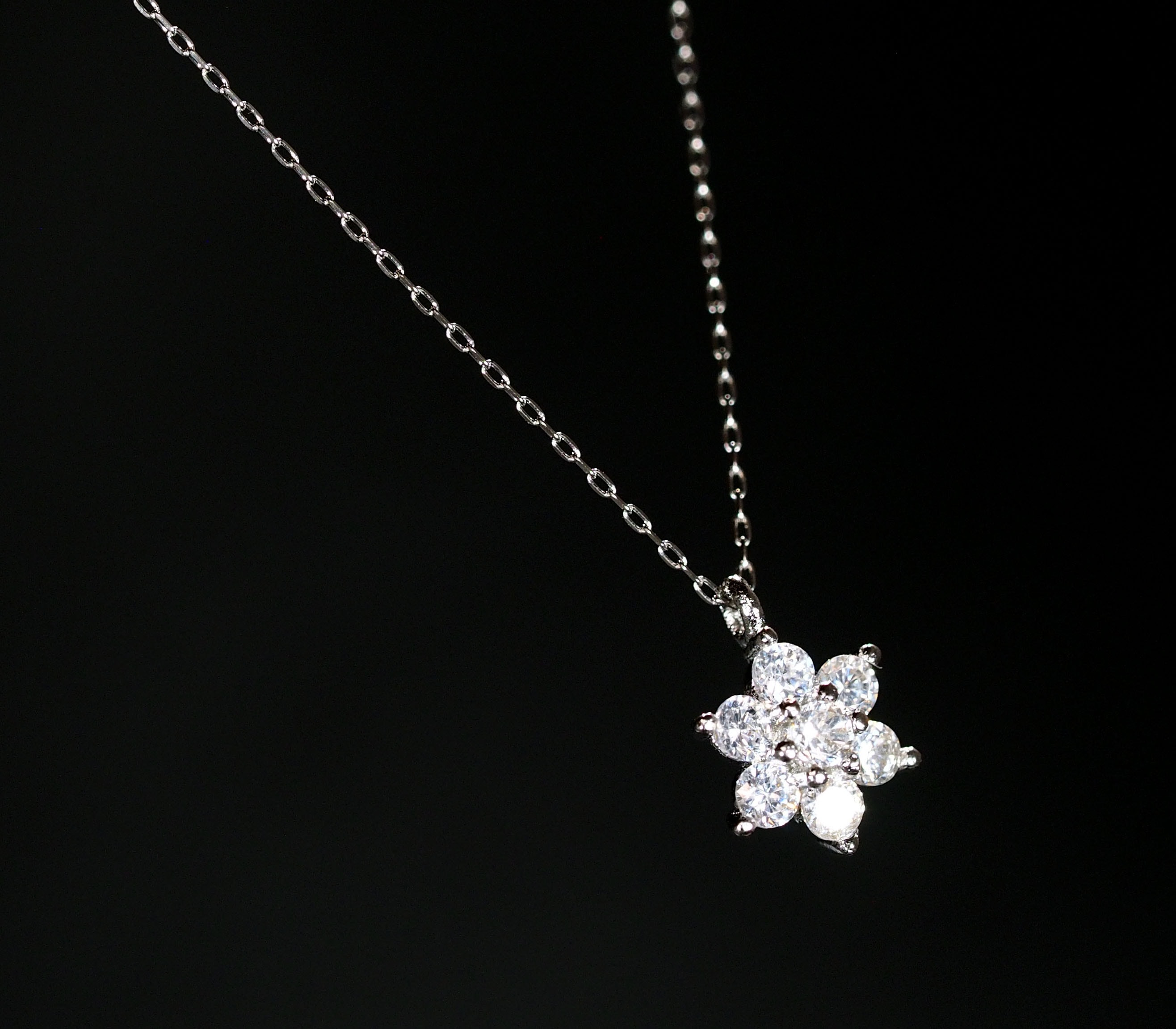 プラチナ製 ダイヤモンド ネックレス 国内生産品 厳選 pt850 ( 刻印有 ジュエリー