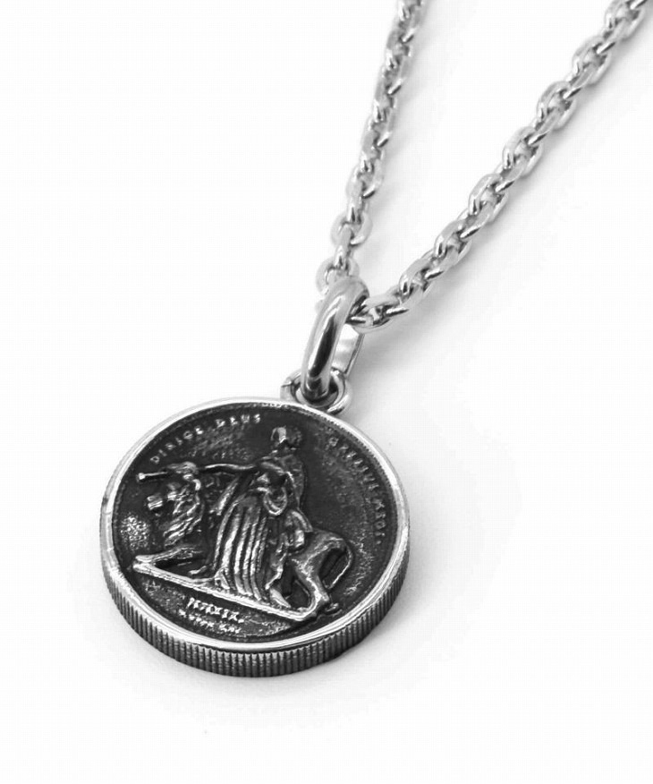 ネックレス メンズ ウナ＆ライオンコインネックレス サージカルステンレス316L LH-03NE0505 ステンレス アレルギーフリー 【ネコポス】