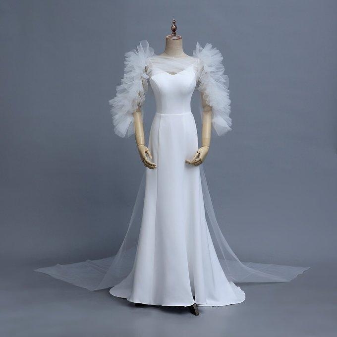 実例写真!人気上昇!ウェディングドレス ツーピース ビーズ クレープ生地 ブライダル トップス 前撮り 実例写真!人気上昇!ウェディングドレス ツーピース ビーズ クレープ生地 ブライダル トップス 前撮り