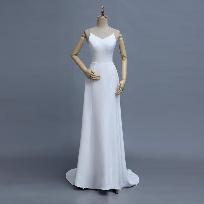 実例写真!人気上昇!ウェディングドレス ツーピース ビーズ クレープ生地 ブライダル トップス 前撮り 実例写真!人気上昇!ウェディングドレス ツーピース ビーズ クレープ生地 ブライダル トップス 前撮り