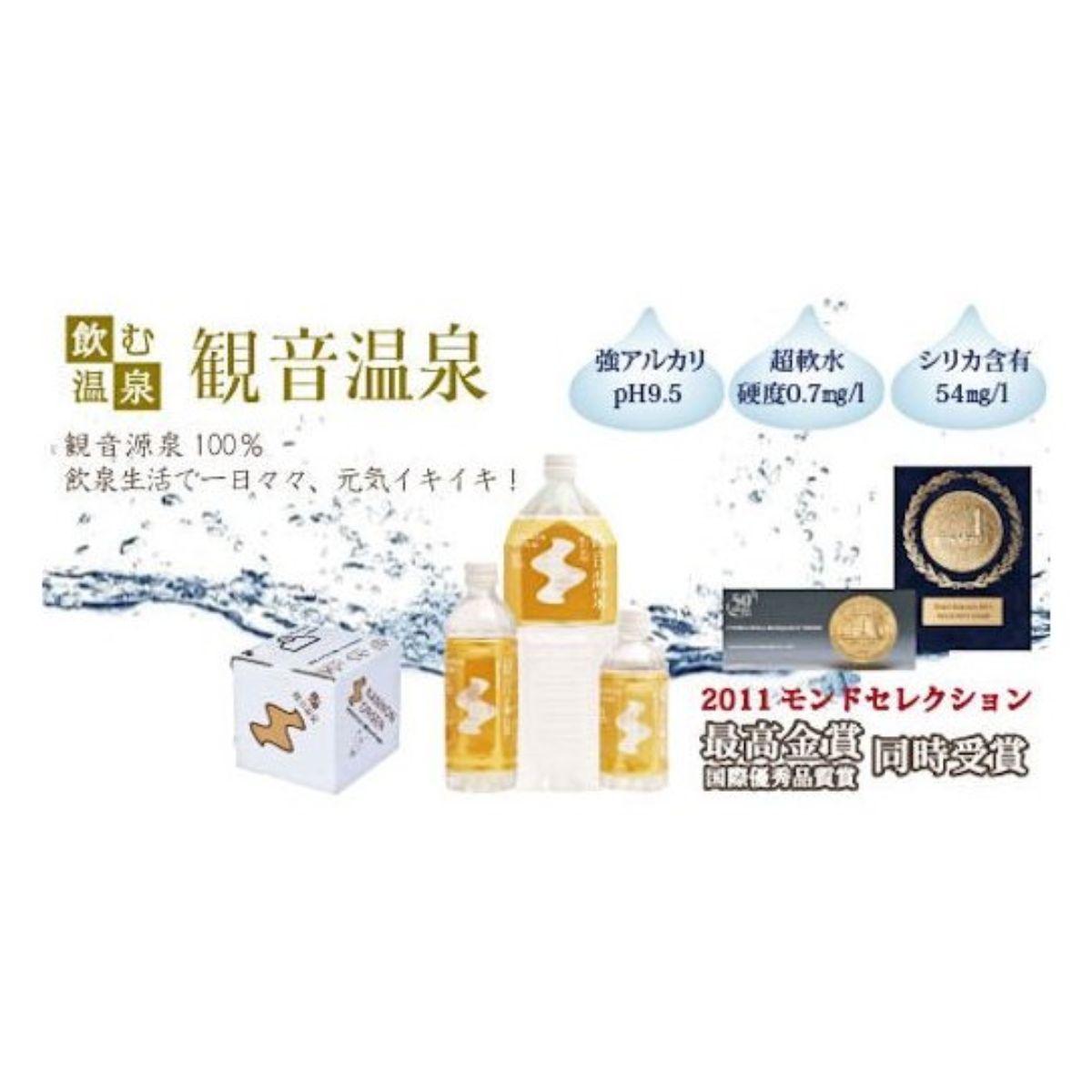 【自宅で温泉】観音温泉 バックインボックス 400L（20L×20個）おうち時間 プチ贅沢 温泉水 超軟水 天然シリカ水 美容 アルカリ源 pH9.5 飲む温泉 5つ星の宿
