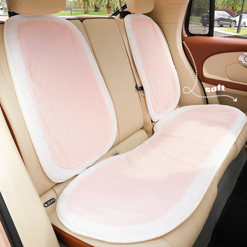 スモールウエストカーシートクッション冬ハイエンドぬいぐるみ暖かいカーシートクッションインターネットセレブロングヘアカーシートクッション