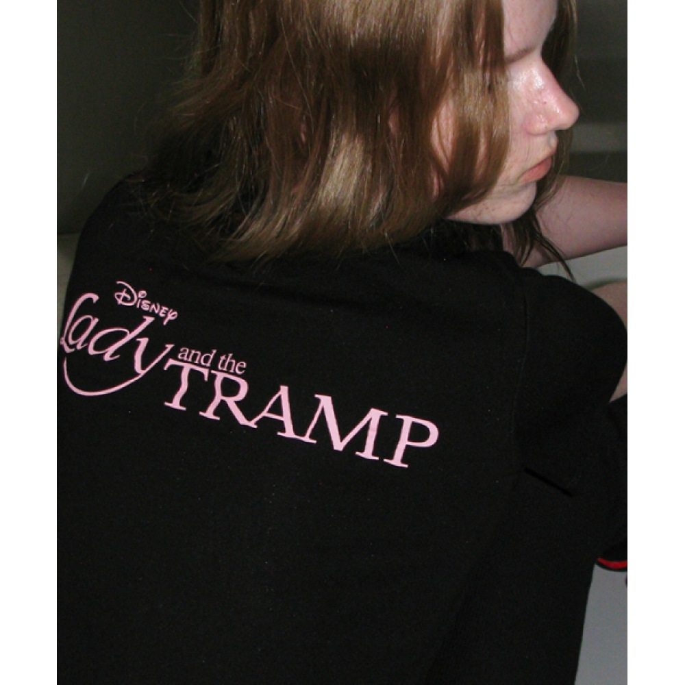 RONRON クレヨンリボンスリムクロップ Tシャツブラック RONRON クレヨンリボンスリムクロップ Tシャツブラック