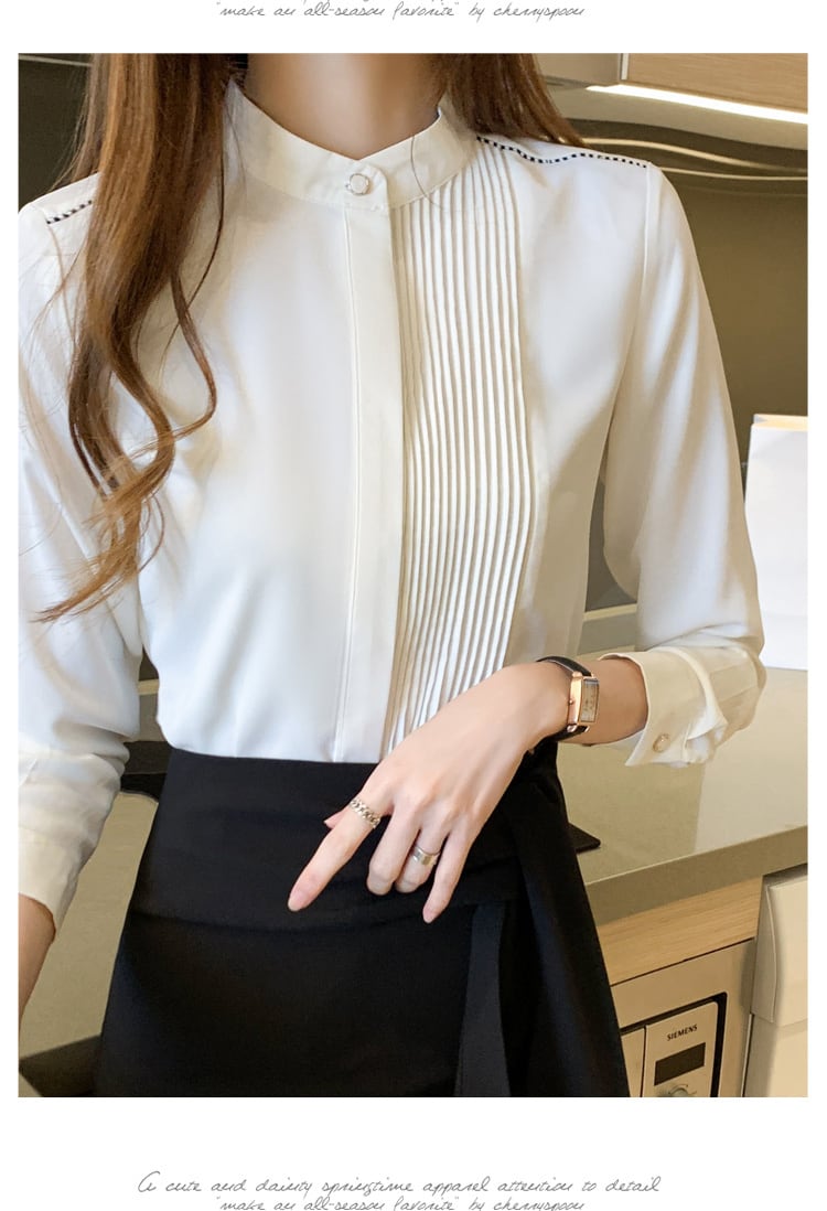 トップス ブラウス カットソー 袖あり 長袖 プリーツ 切り替えデザイン サテン かわいい 大人可愛い きれいめ シンプル 大人 上品 おしゃれ 大人可愛い 大人女子 無地 春 夏 秋 10代 20代