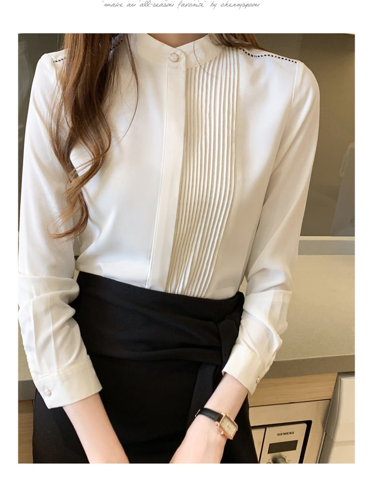 トップス ブラウス カットソー 袖あり 長袖 プリーツ 切り替えデザイン サテン かわいい 大人可愛い きれいめ シンプル 大人 上品 おしゃれ 大人可愛い 大人女子 無地 春 夏 秋 10代 20代