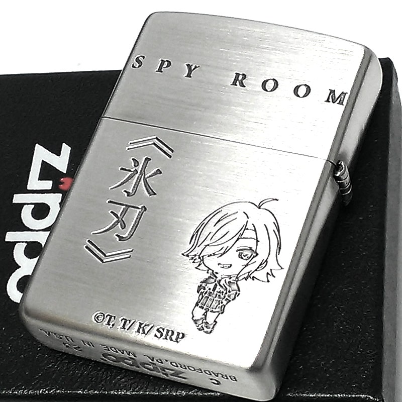 ZIPPO ライター モニカ スパイ教室 アニメ Monika ジッポ シルバー 両面加工 可愛い 彫刻 キャラクター 銀 かわいい レディース メンズ プレゼント ギフト