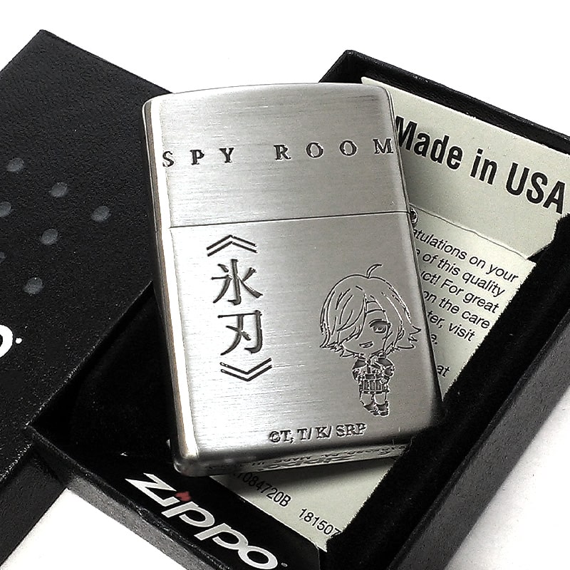 ZIPPO ライター モニカ スパイ教室 アニメ Monika ジッポ シルバー 両面加工 可愛い 彫刻 キャラクター 銀 かわいい レディース メンズ プレゼント ギフト