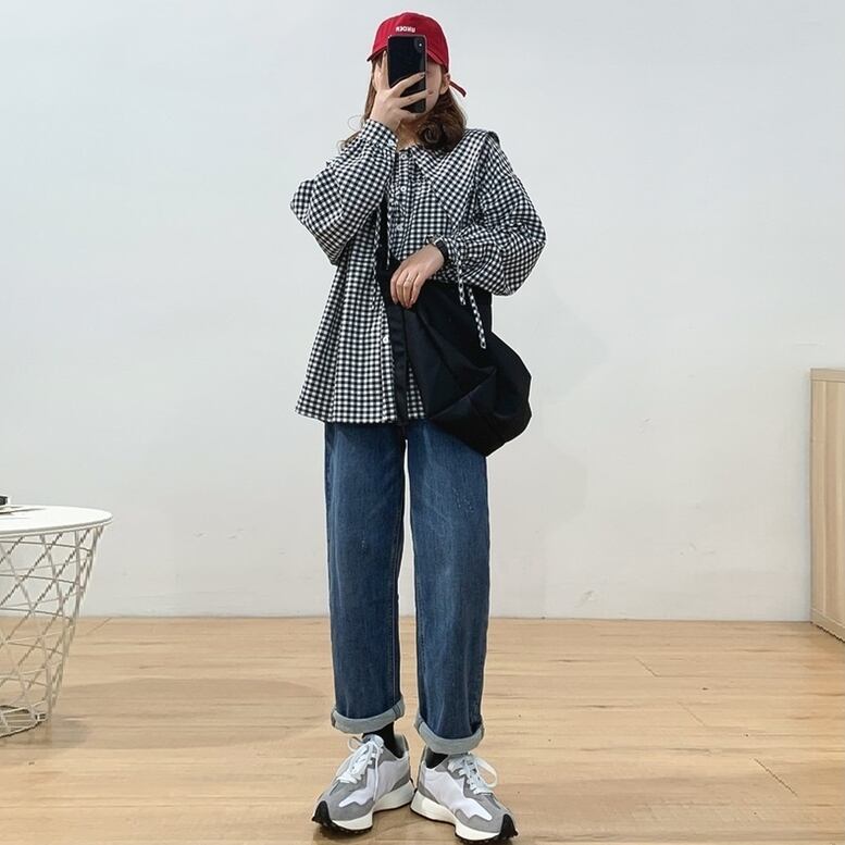 2color ビッグカラーブラウス デザインブラウス ビッグカラーシャツ セーラー襟 2color ビッグカラーブラウス デザインブラウス ビッグカラーシャツ セーラー襟