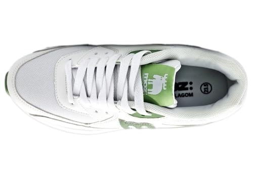 [モズ] 撥水 スニーカー エアークッションソール レースアップ レディース 運動靴 スポーツ 通気性 22.5cm～25cm 対応 9502491 ミント 23.5 cm 3E