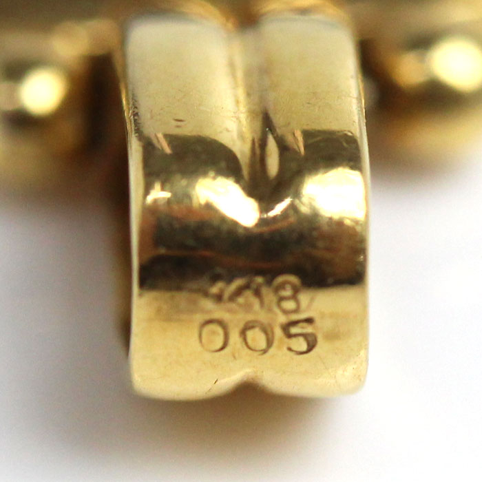 K24YG/K18YG マン島1/10OZ ペンダントトップ ダイヤモンド0.05ct
