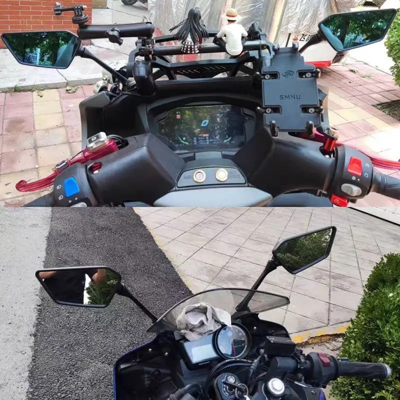 保護フィルム付きバックミラー 1ペア ヤマハR25 r15 nmax155 xmax300用 White mirror