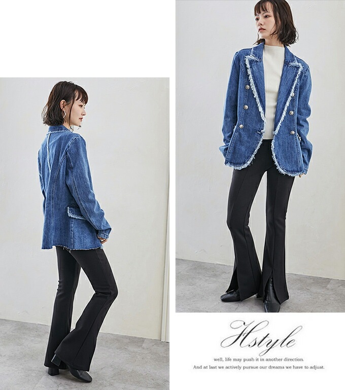 【即納】デニムジャケット レディース ノーカラー アウター コート トップス フリンジ コットン ジャケット スプリングコート 【即納】デニムジャケット レディース ノーカラー アウター コート トップス フリンジ コットン ジャケット スプリングコート