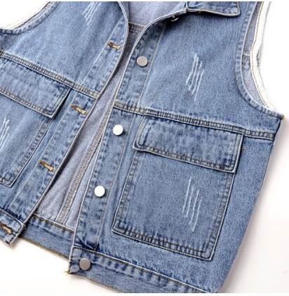 ベスト アウター デニムベスト ジャケット レディース 袖なし ポロ襟 無地 切り替えデザイン 春 秋 レギュラー丈 チョッキ 前開き シングルブレスト ノースリーブ かわいい きれいめ ワイルド 大