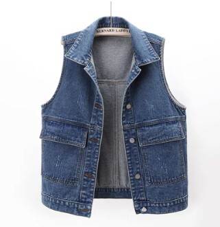 ベスト アウター デニムベスト ジャケット レディース 袖なし ポロ襟 無地 切り替えデザイン 春 秋 レギュラー丈 チョッキ 前開き シングルブレスト ノースリーブ かわいい きれいめ ワイルド 大