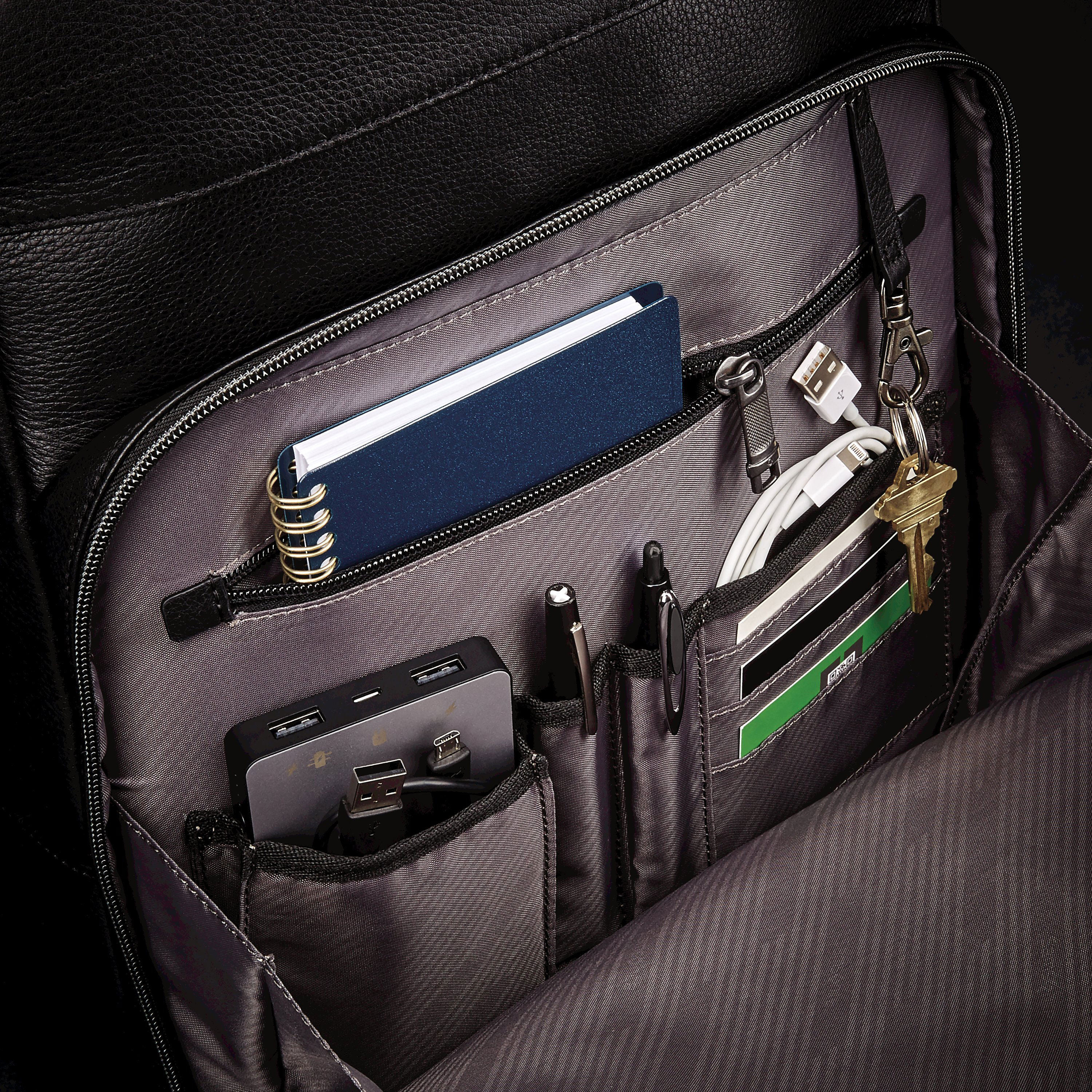 Samsonite ビジネス用スリムレザーリュックサック : バッグ・雑貨 : 超激安定番