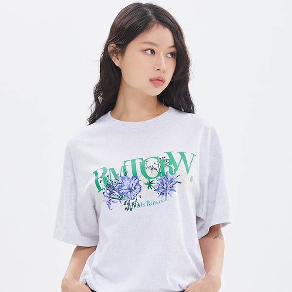 [seventeen ウジ 着用] RECENT LOGO FLOWER 半袖 Tシャツ 韓国