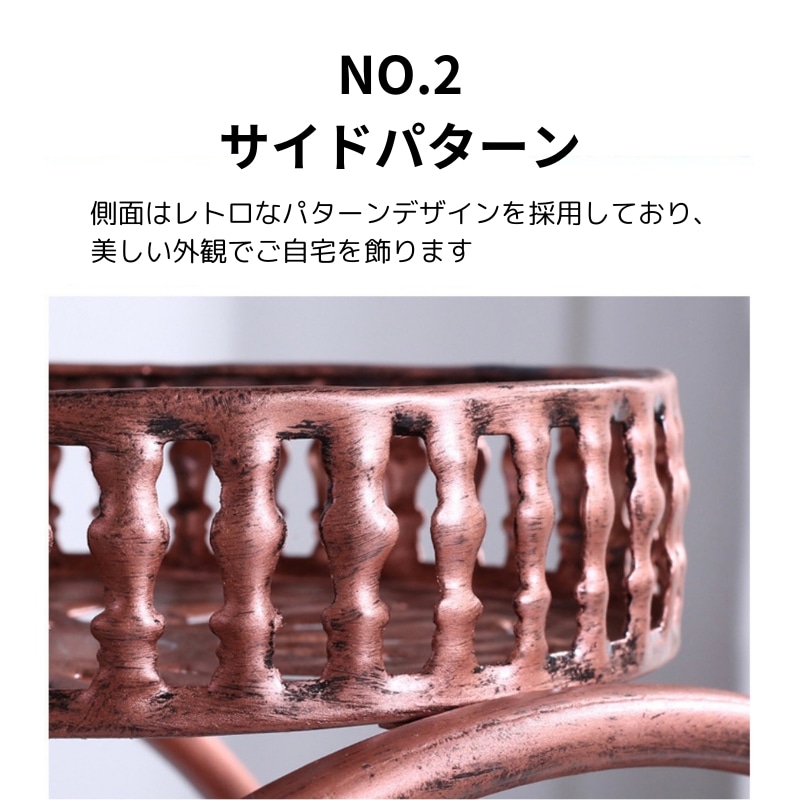 フラワースタンド 3段 フラワーラック 4トレイ 丸形 花台 アイアン 室内 庭 キャスター付き おしゃれ かわいい インテリア プレゼント