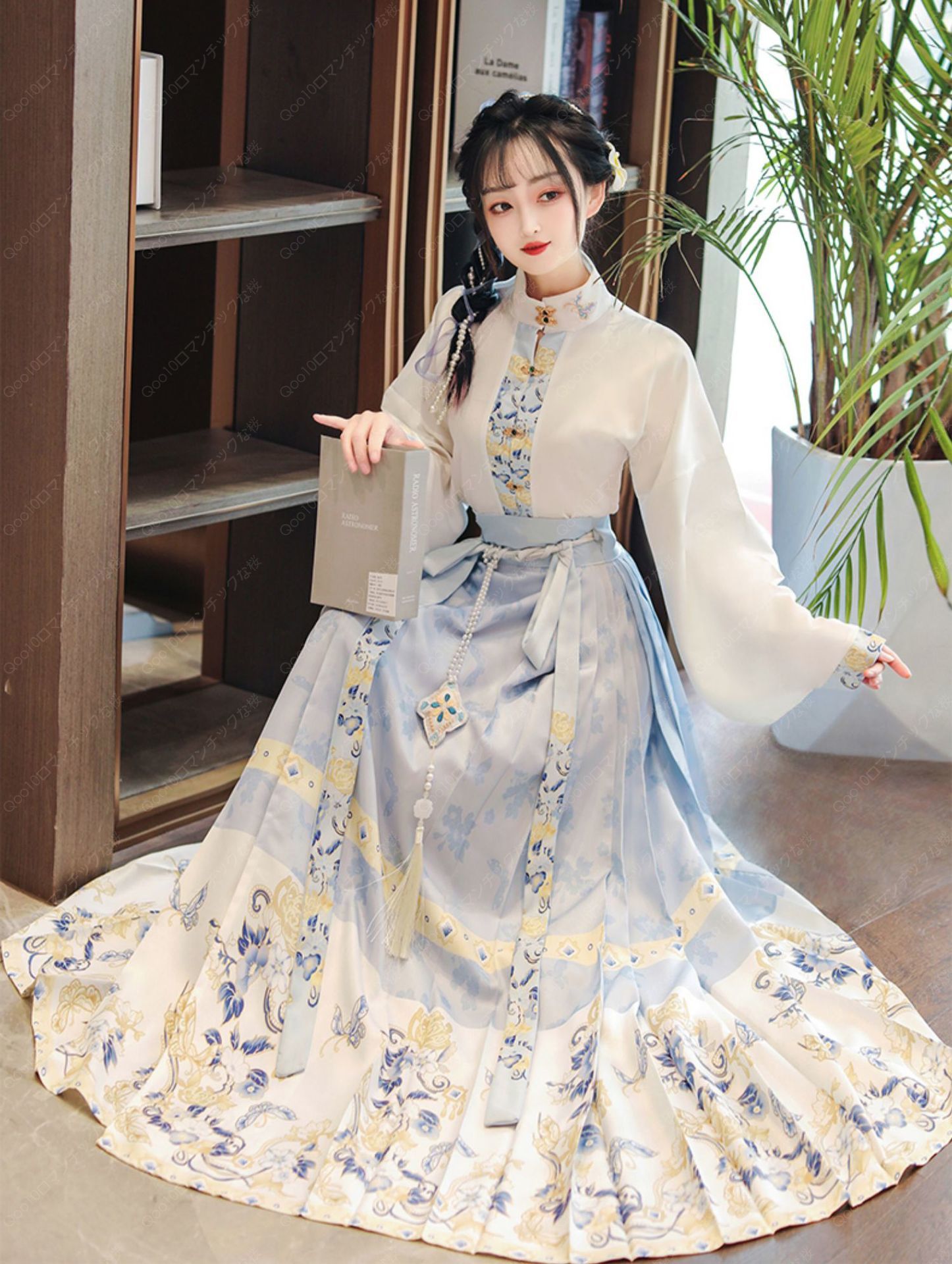 【2024新品追加】【最安値挑戦】女性 2023 春夏新明朝漢服ディーリアン毎日馬の顔スカート新鮮な学生衣装刺繍-70
