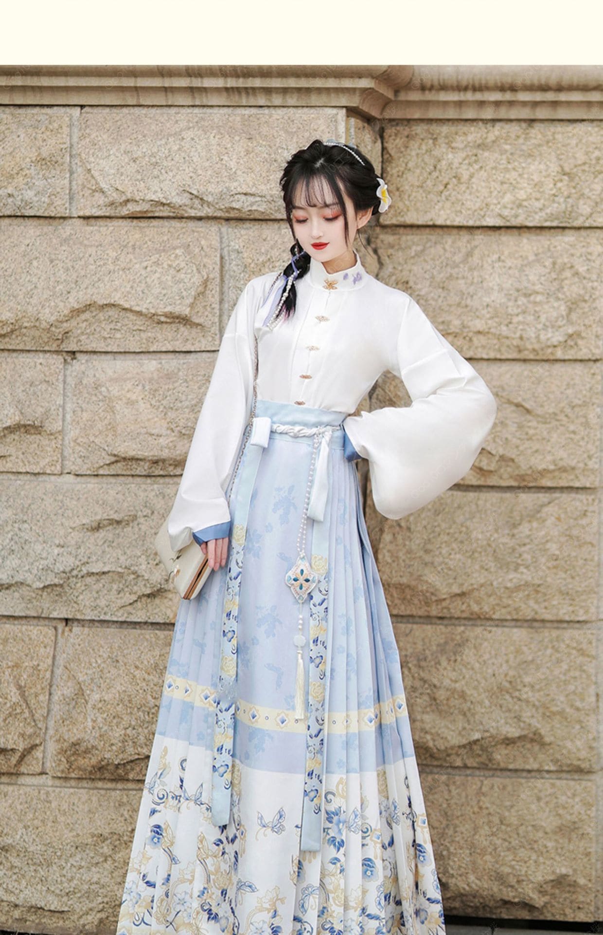 【2024新品追加】【最安値挑戦】女性 2023 春夏新明朝漢服ディーリアン毎日馬の顔スカート新鮮な学生衣装刺繍-70