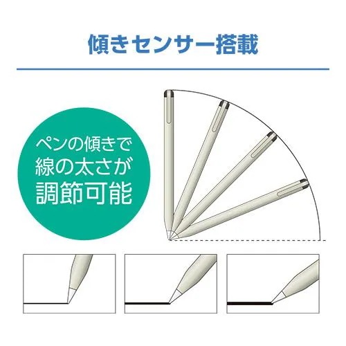 ミヨシ STP-A02／WH iPad専用タッチペン 高感度タイプ 傾きセンサー搭載 ホワイト STPA02／WH