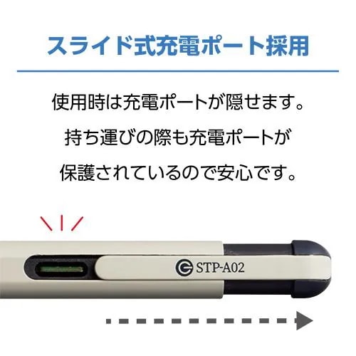 ミヨシ STP-A02／WH iPad専用タッチペン 高感度タイプ 傾きセンサー搭載 ホワイト STPA02／WH