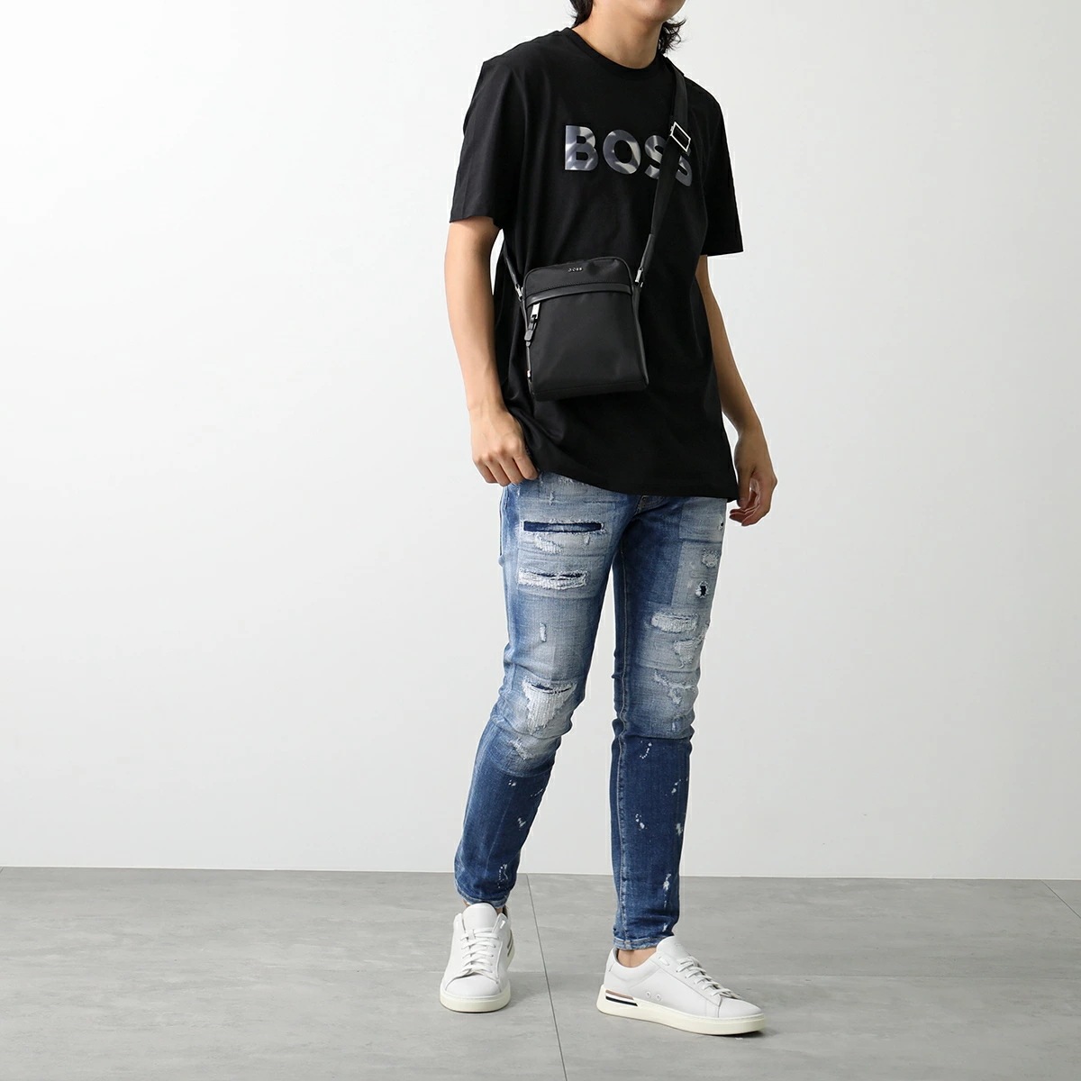 HUGO BOSS ヒューゴボス ショルダーバッグ Highway_N_NS_Zip 50504315 10254488 メンズ クロスボディ メタルロゴ 鞄 001