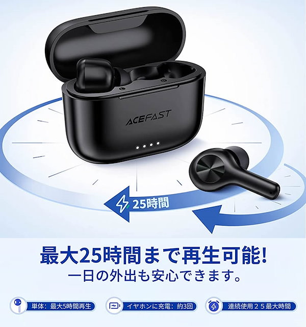 Qoo10] ACEFAST ワイヤレスイヤホン Bl