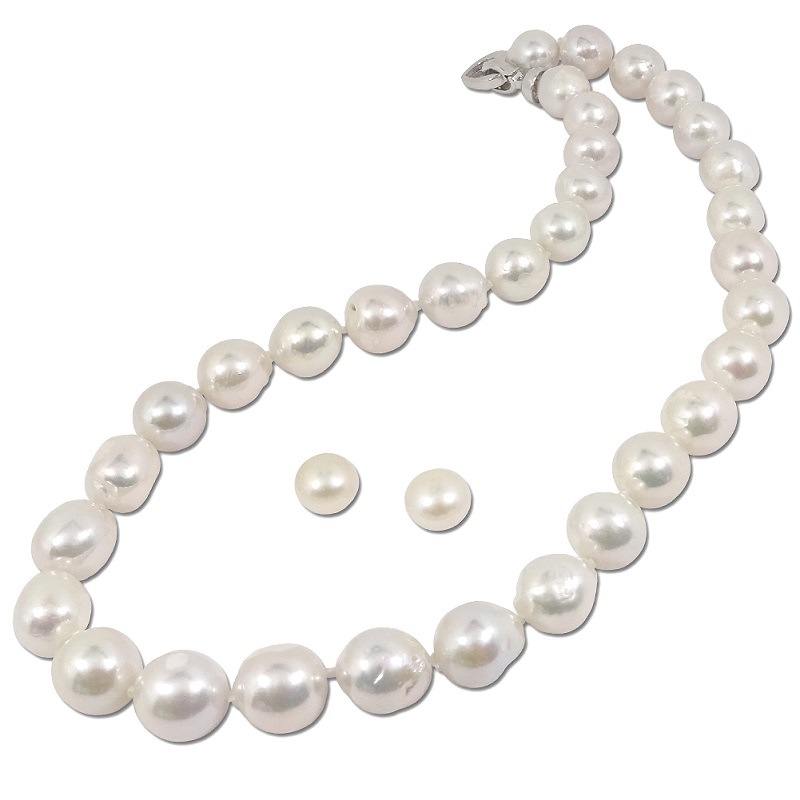 超大珠 11-13mm 天然湖水パールネックレスイヤリング(ピアス) セット 9448 超大珠 11-13mm 天然湖水パールネックレスイヤリング(ピアス) セット 9448