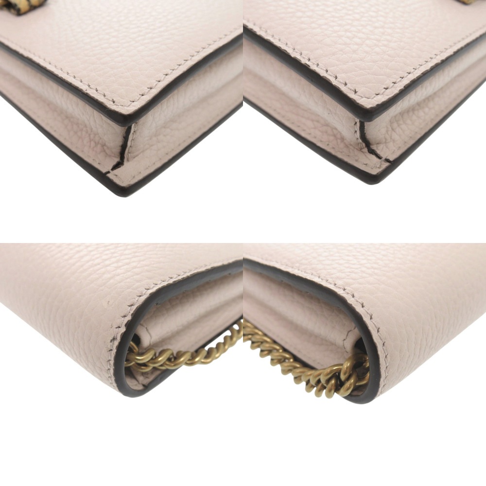 未使用品 インターロッキングG チェーンウォレット 746056 ショルダーバッグ レザー/パイソン アイボリー 1009【中古】 レディース