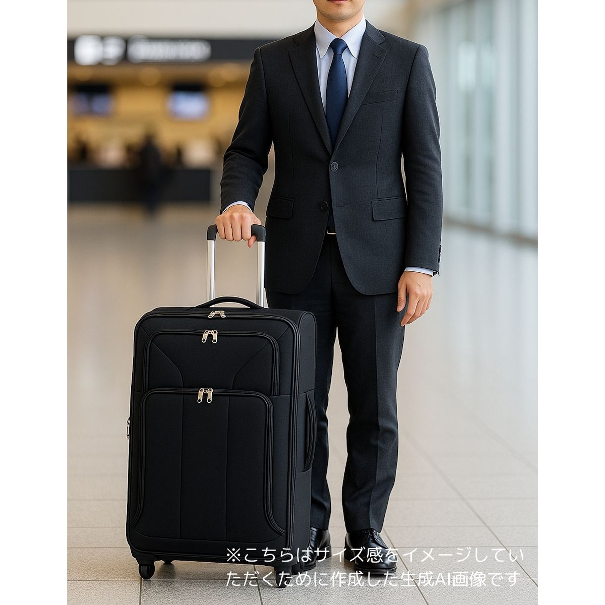 【15時まで即日発送】スーツケース ソフトキャリーケース Lサイズ 拡張 ソフトケース 4輪 軽量 大容量 81～94L 5泊 6泊 7泊以上 海外旅行 フロントオープン 出張 4051-68 正規品