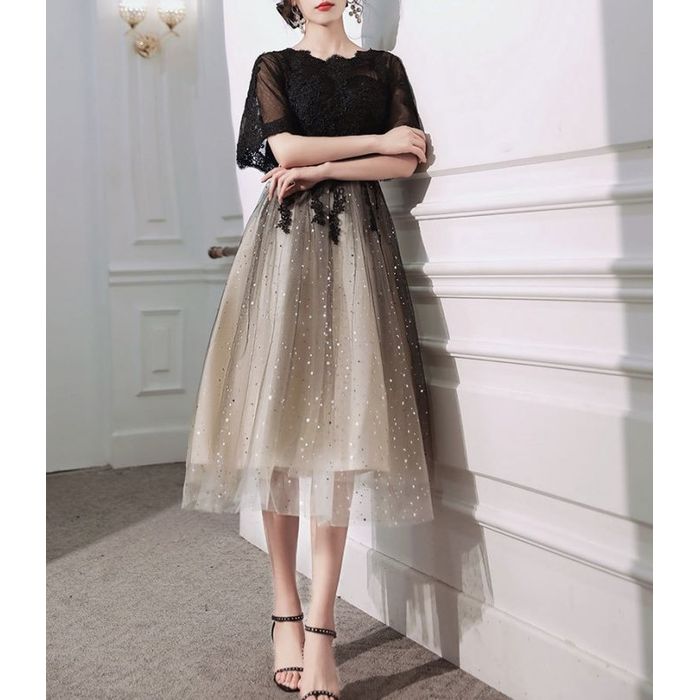 パーティードレス韓国おしゃれお呼ばれ上品結婚式二次会謝会発表会演奏会可愛いロング個性的黒ワIンピース半袖レース大きいサイズ パーティードレス韓国おしゃれお呼ばれ上品結婚式二次会謝会発表会演奏会可愛いロング個性的黒ワIンピース半袖レース大きいサイズ