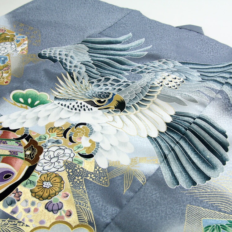 レンタル お宮参り 男の子 着物 レンタル グレー地に鷹と小槌籠手矢太鼓蔵お宮参り レンタル 衣装 男児 祝着 初着 産着 レンタル衣装 レンタル お宮参り 男の子 着物 レンタル グレー地に鷹と小槌籠手矢太鼓蔵お宮参り レンタル 衣装 男児 祝着 初着 産着 レンタル衣装