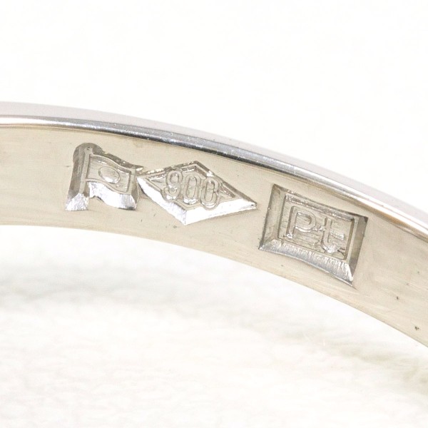 PT900 プラチナ リング 10号 パール(真珠) 約8mm ダイヤ 0.10 ジュエリー 中古 PT900 プラチナ リング 10号 パール(真珠) 約8mm ダイヤ 0.10 ジュエリー 中古