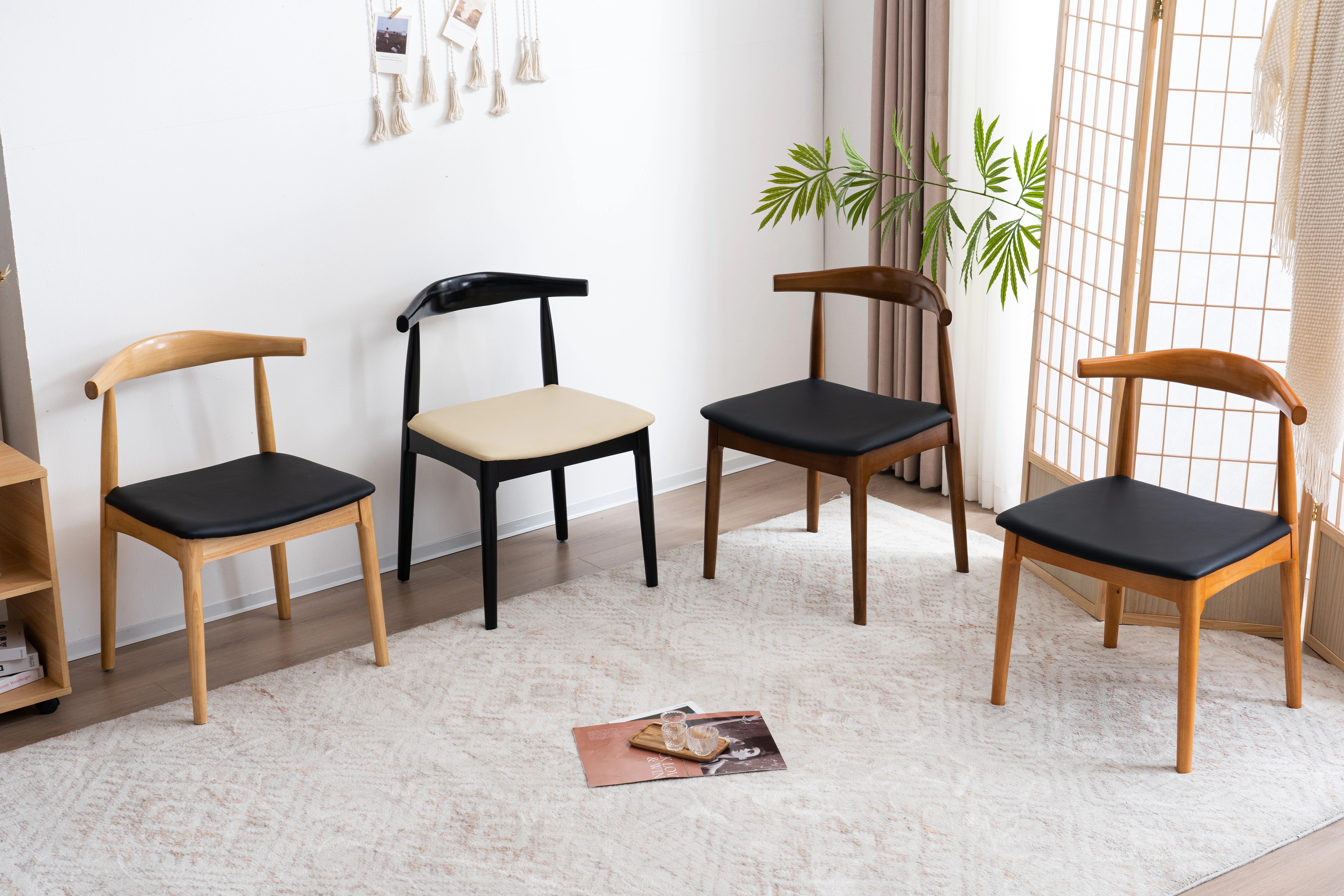 460ナチュラル+ブラック ダイニングチェア 椅子 木製 PU座面 おしゃれ イス リビング チェア 人気 ナチュラル 460ナチュラル+ブラック ダイニングチェア 椅子 木製 PU座面 おしゃれ イス リビング チェア 人気 ナチュラル