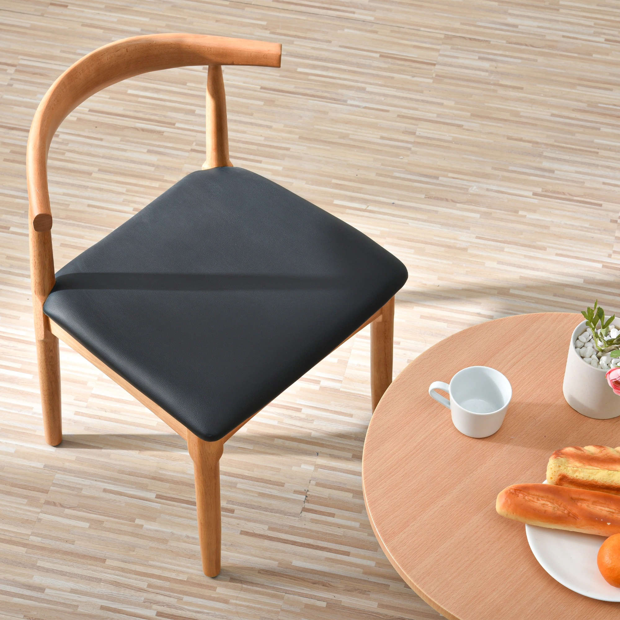 460ナチュラル+ブラック ダイニングチェア 椅子 木製 PU座面 おしゃれ イス リビング チェア 人気 ナチュラル 460ナチュラル+ブラック ダイニングチェア 椅子 木製 PU座面 おしゃれ イス リビング チェア 人気 ナチュラル