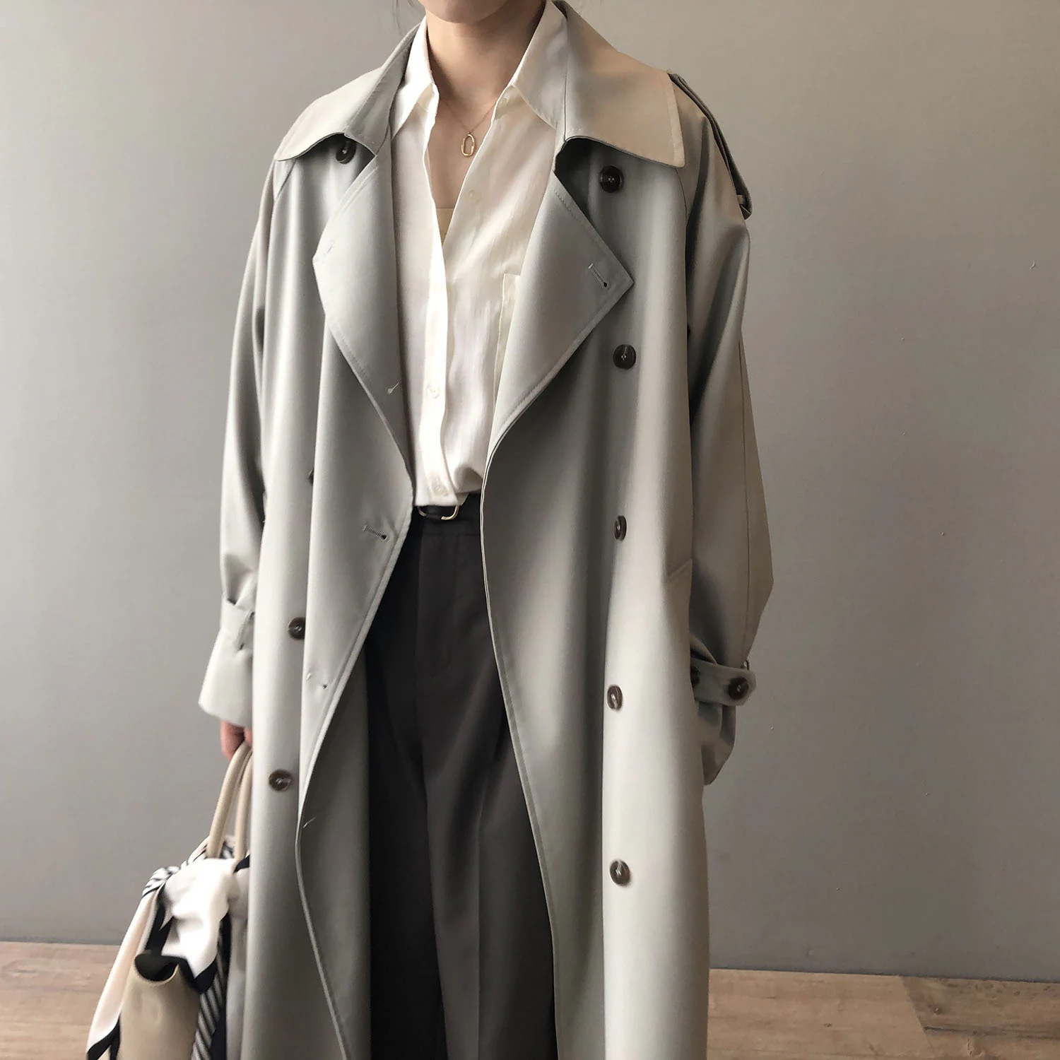 デニムジャケット 高級感 秋冬ロングコート日韓ファッション トレンチコート レディース 百掛け 秋冬 アウター ゆったりフィット チェスターコート 通勤 ジャケット