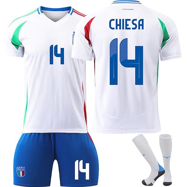 イタリア代表 CHIESA 14 サッカーウェア上下（サッカーレプリカ