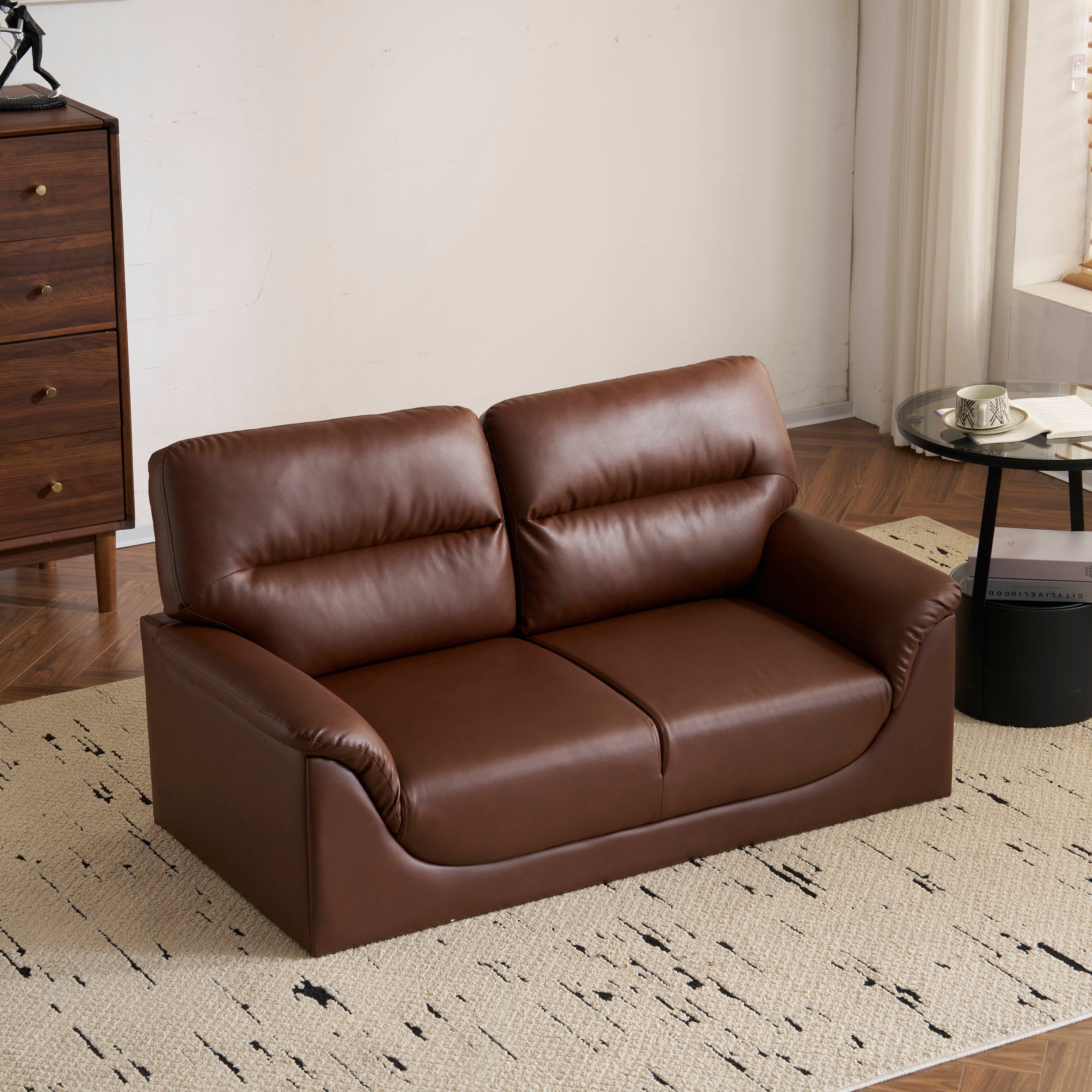 ソファ 二人掛け カウチ PUレザー モダン シンプル ソファー2P おしゃれ 座面肘掛け一体型 圧力分散 高品質 耐荷重 ソファ 二人掛け カウチ PUレザー モダン シンプル ソファー2P おしゃれ 座面肘掛け一体型 圧力分散 高品質 耐荷重