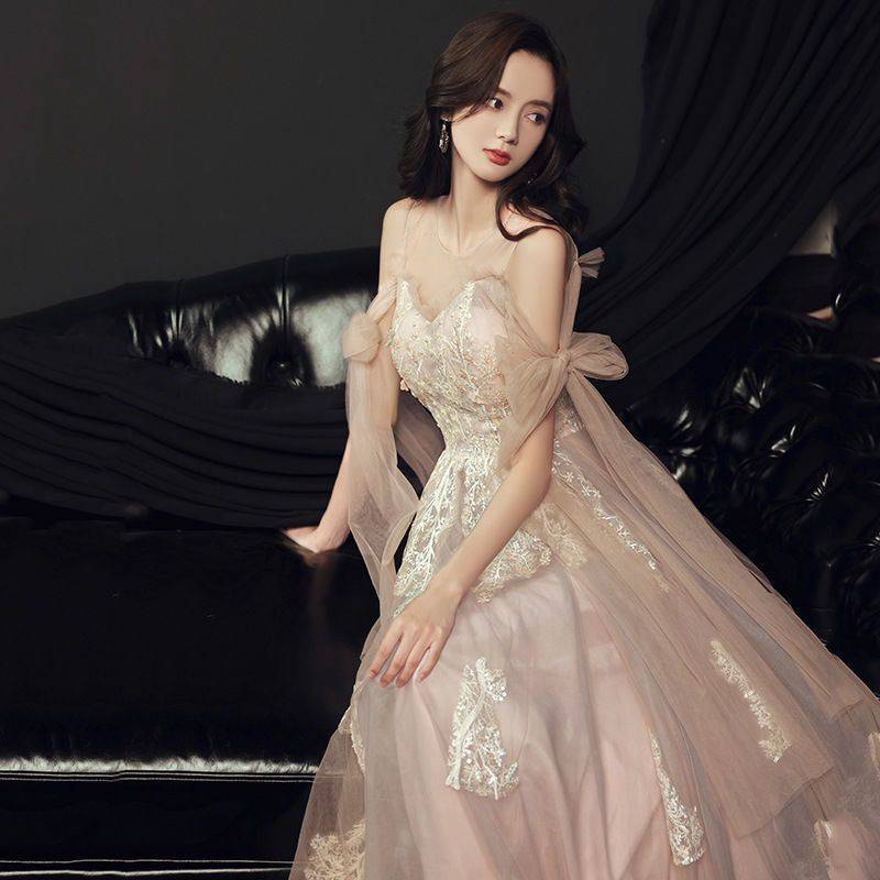 2025新品追加パーティドレス ワンピース 韓国ファッション ロングドレス 結婚式 誕生日 演奏会 花嫁 司会