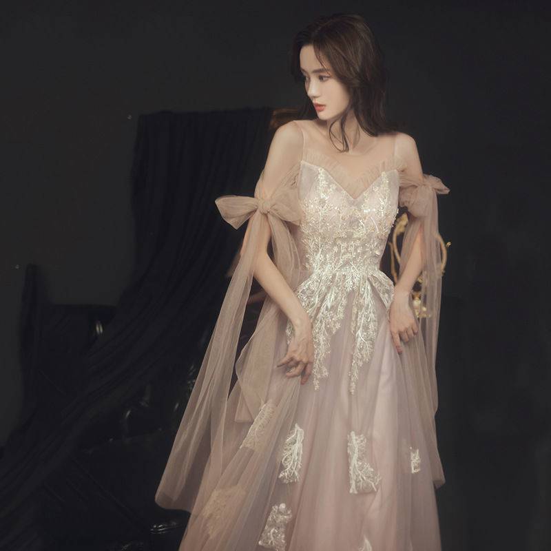 2025新品追加パーティドレス ワンピース 韓国ファッション ロングドレス 結婚式 誕生日 演奏会 花嫁 司会