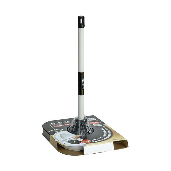 （まとめ） テラモトトイレのつまりとりFIT ワイド（節水便器対応） 短柄トレイ付 CL-421-080-0 1個 [x3セット]