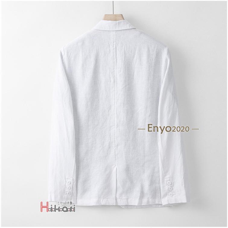 秋の新作 3日以内に発行 テーラードジャケット メンズ 長袖 夏 リネンジャケット ブレザー サマージャケット 麻100% ビジネス フォーマル 父の日 今日限りで