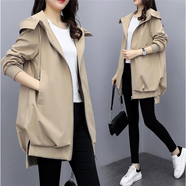 Hot!!!トレンチコート レディース スプリングコート 落ち感 フード付き ロングコート 春 コート カジュア Hot!!!トレンチコート レディース スプリングコート 落ち感 フード付き ロングコート 春 コート カジュア