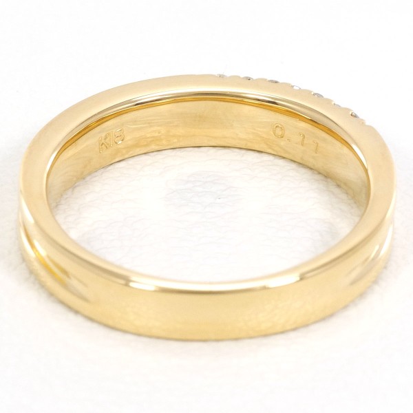 K18 18金 YG イエローゴールド リング 指輪 7.5号 ダイヤ 0.11 ジュエリー 中古 K18 18金 YG イエローゴールド リング 指輪 7.5号 ダイヤ 0.11 ジュエリー 中古