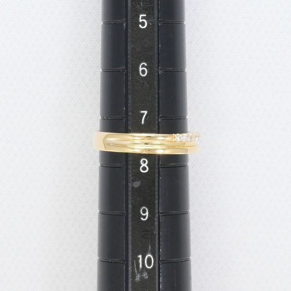 K18 18金 YG イエローゴールド リング 指輪 7.5号 ダイヤ 0.11 ジュエリー 中古 K18 18金 YG イエローゴールド リング 指輪 7.5号 ダイヤ 0.11 ジュエリー 中古