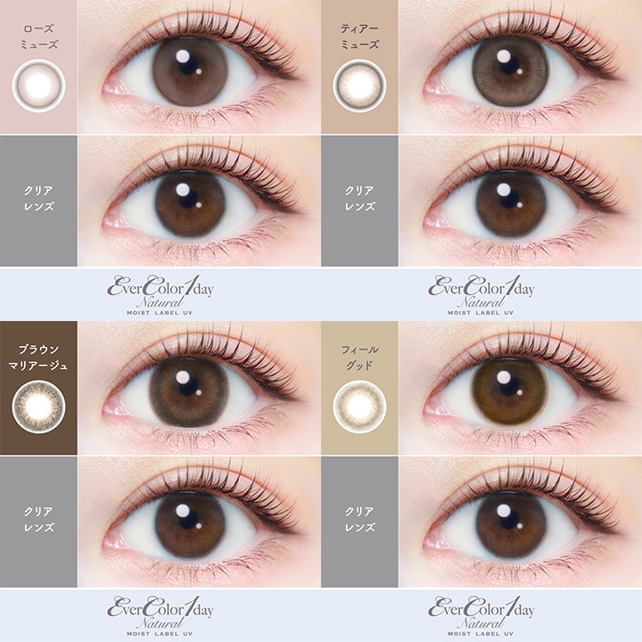 エバーカラーワンデー ナチュラルモイストレーベル UV 20枚入り 2箱