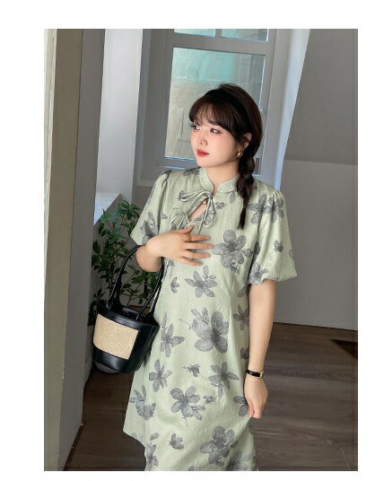 新商品登場2L～6L1色2タイプ写真色 膝丈 ロング丈 大きいサイズ ワンピース お嬢様 ワンピ クラシカル ロリータ ゴスロリ レトロ コスプレ制服 アイドル衣装ぽっちゃりさんのチャイナ風